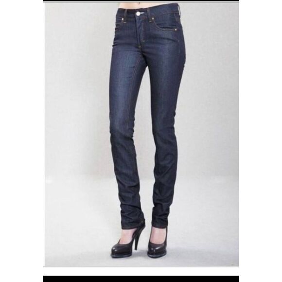 NWT ACNE JEANS Hex DC Dark Indigo Wash~Slim Skinny/ Straight Fit ~SIZE 26×34 - Picture 1 of 5